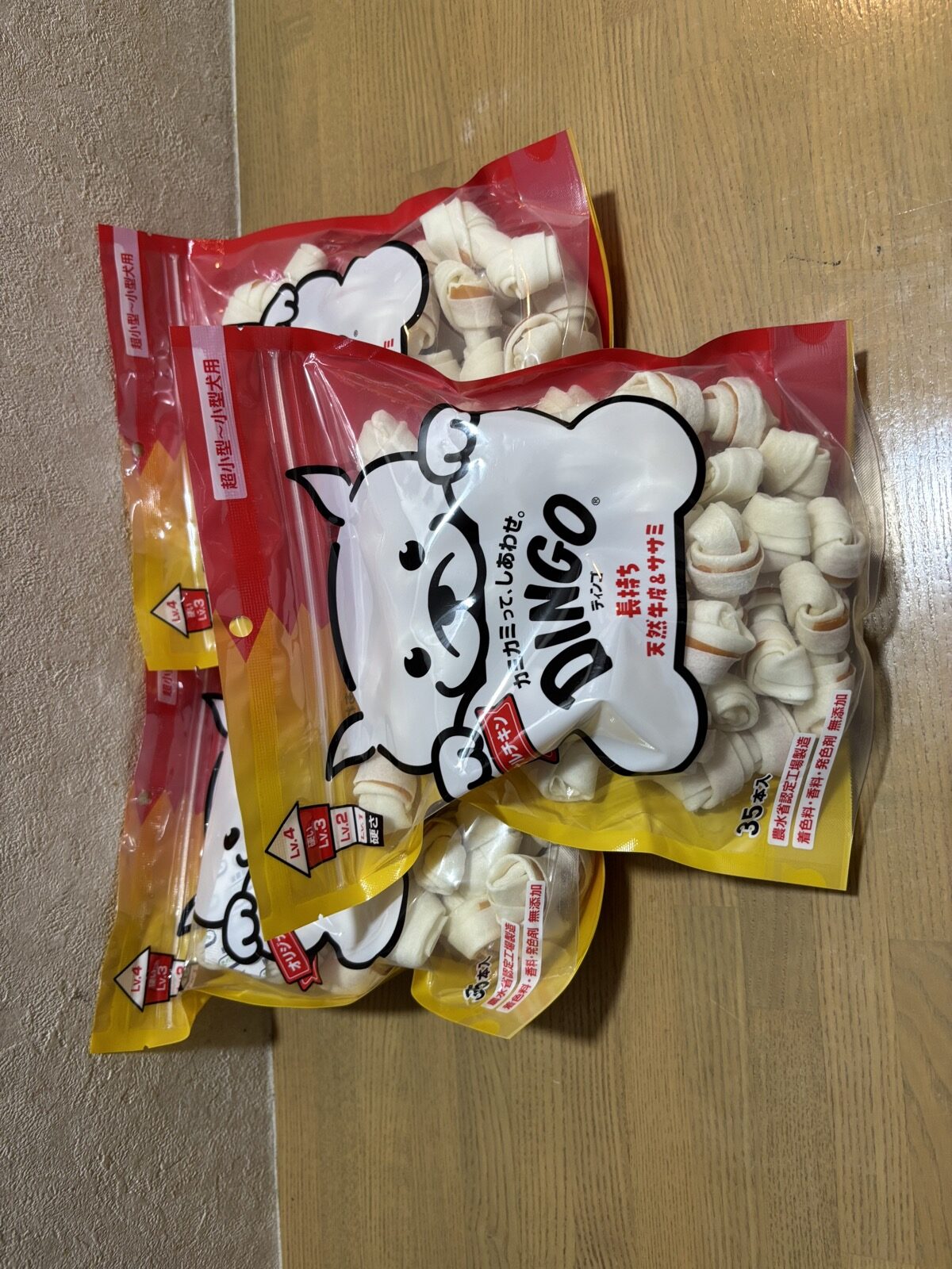 DINGO 天然牛皮&ササミガム 35本入 ¥997(元値¥1,448)