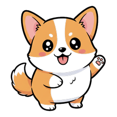 LINEスタンプ「コギーちゃんのきもちスタンプ」のメイン画像