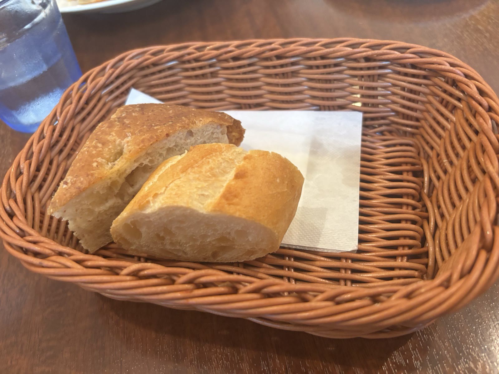 パンかご（バゲットとフォカッチャ）