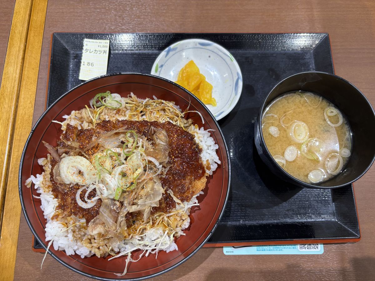長良川サービスエリアで食べたタレカツ丼